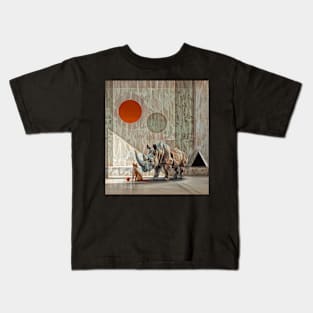 Abstract Harmony Geometric Animals and Colors Kids T-Shirt